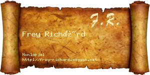 Frey Richárd névjegykártya