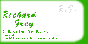 richard frey business card
